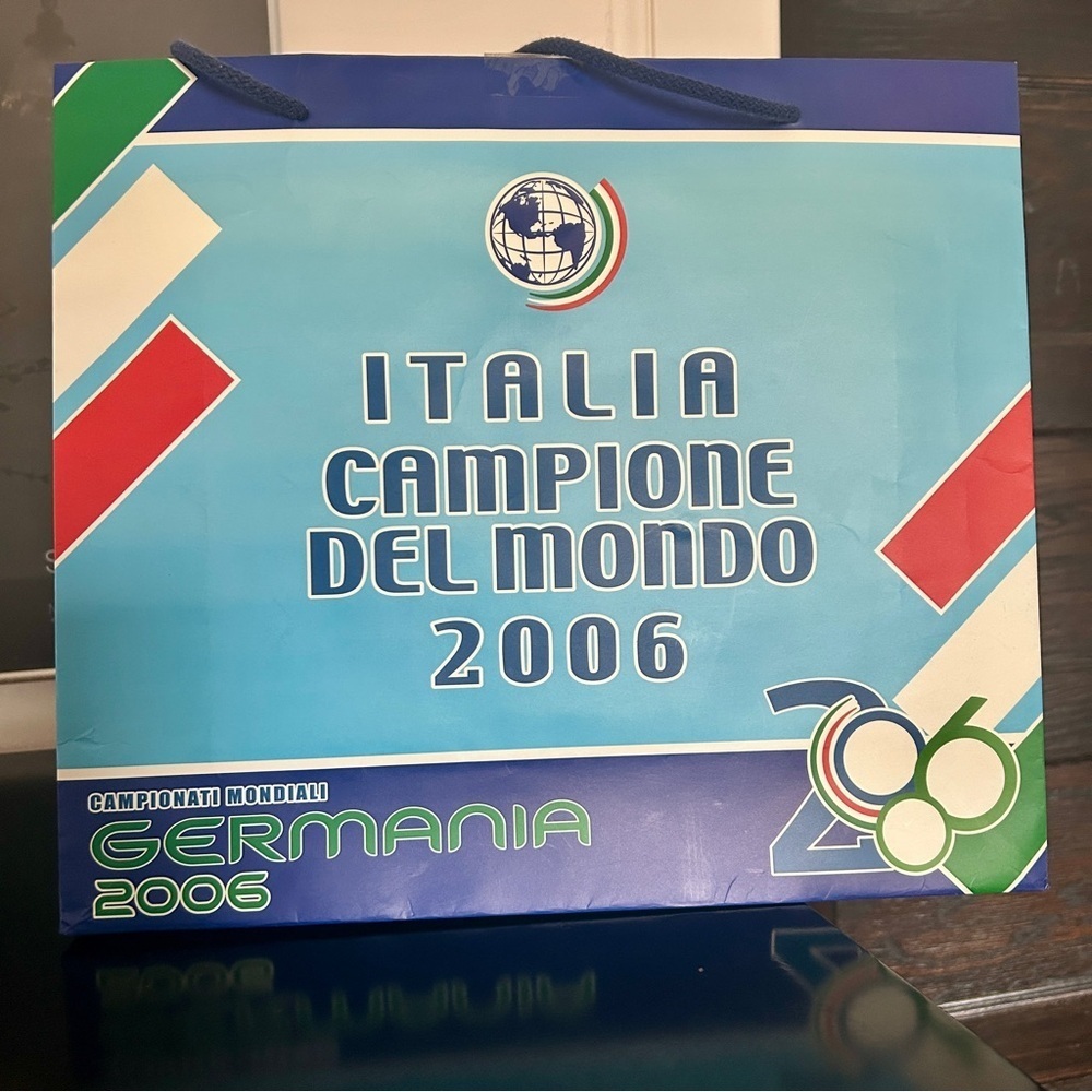 Italy 2006 World Cup Souvenir Shopping Bag | Vintage Soccer Collectible |